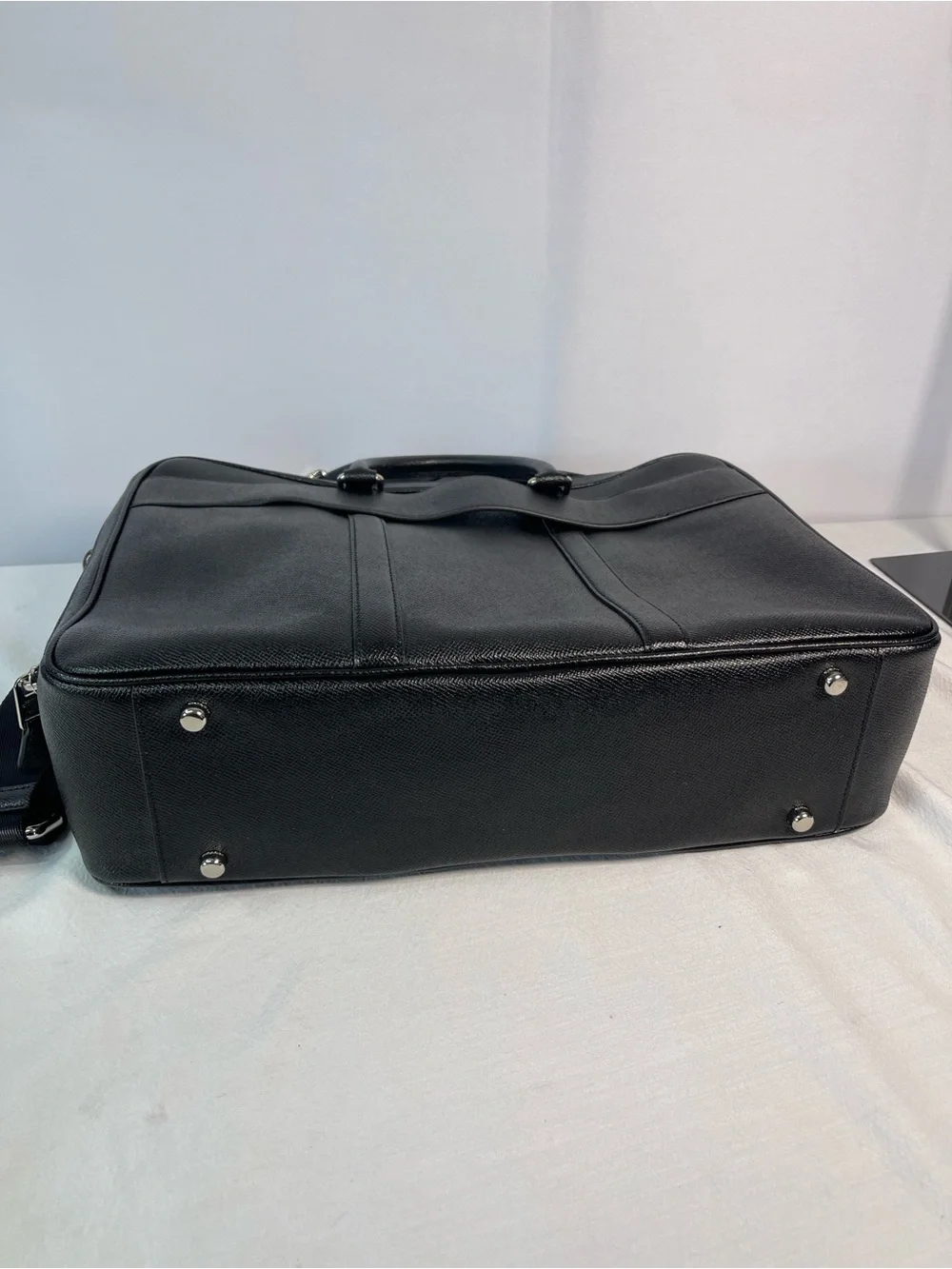 Coach A1880-25975 Metro Double Zip Crossgrain Leather Briefcase NWT Black